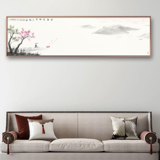 琴瑟在御 莫不靜好 Harmony 180x48cm / 70x 19in Original Painting