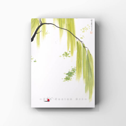 Willow Tree In Spring Premium Prints in different sizes