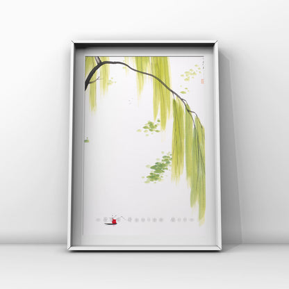 Willow Tree In Spring Premium Prints in different sizes